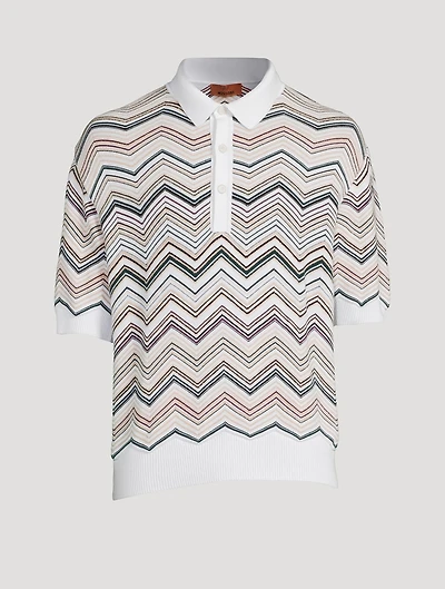 Cotton And Nylon Polo Shirt