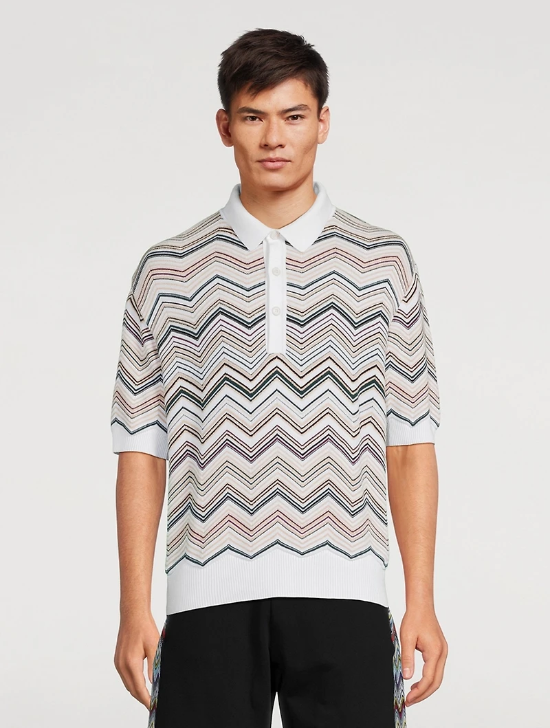 Cotton And Nylon Polo Shirt