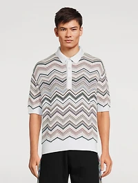 Cotton And Nylon Polo Shirt