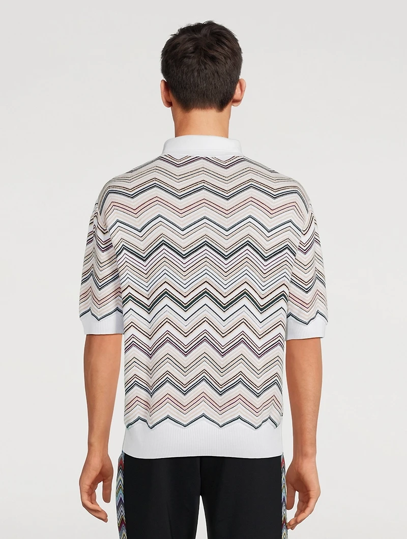 Cotton And Nylon Polo Shirt