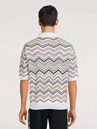 Cotton And Nylon Polo Shirt