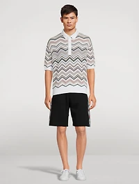 Cotton And Nylon Polo Shirt