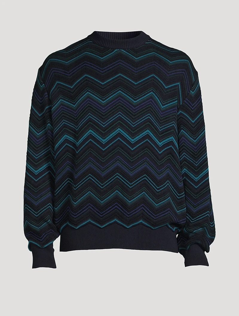 Cotton-Blend Crewneck Sweater