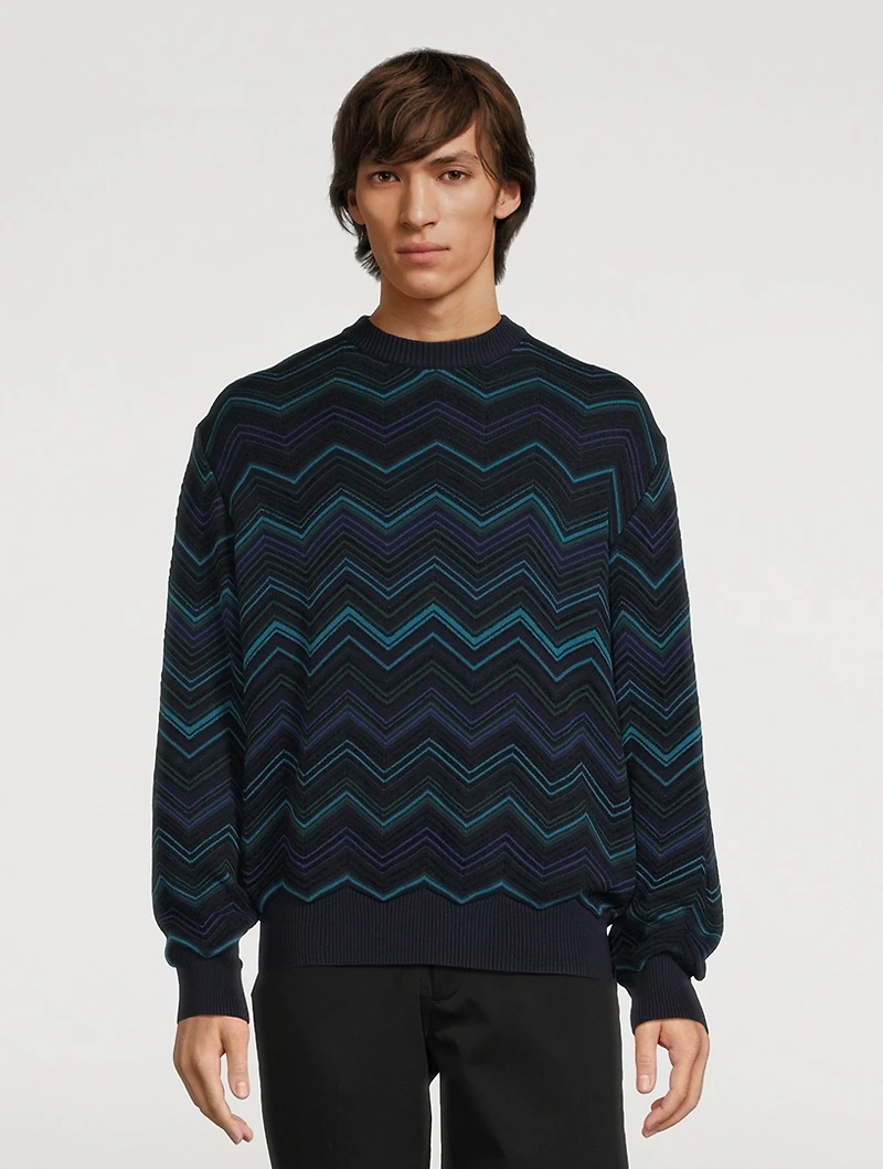 Cotton-Blend Crewneck Sweater