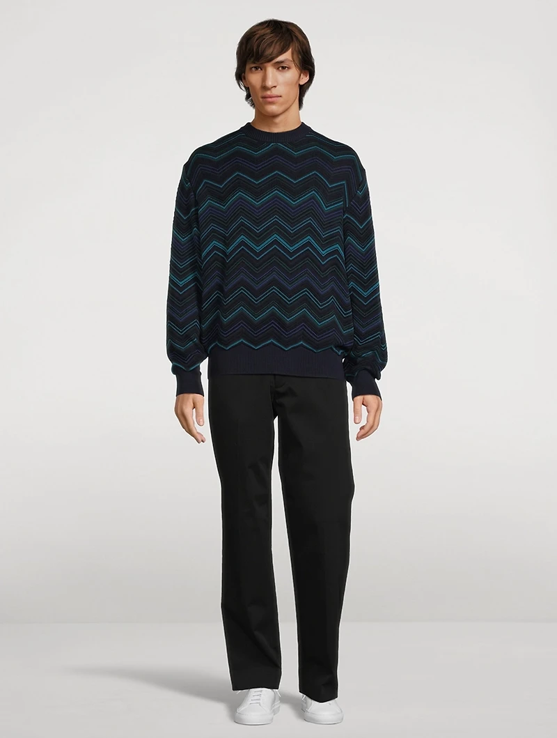 Cotton-Blend Crewneck Sweater