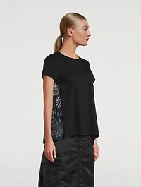 Cotton T-Shirt With Satin Back