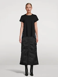 Cotton T-Shirt With Satin Back