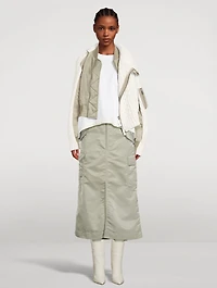 Nylon Twill Knit Cardigan