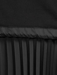 Pleated Satin T-Shirt Dress