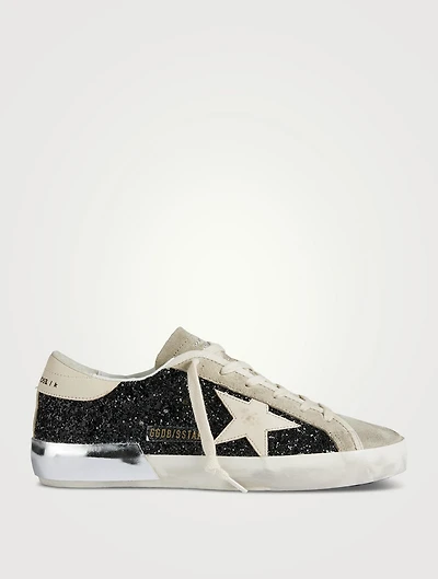 Super-Star Glitter Sneakers With Vintage Leather Star