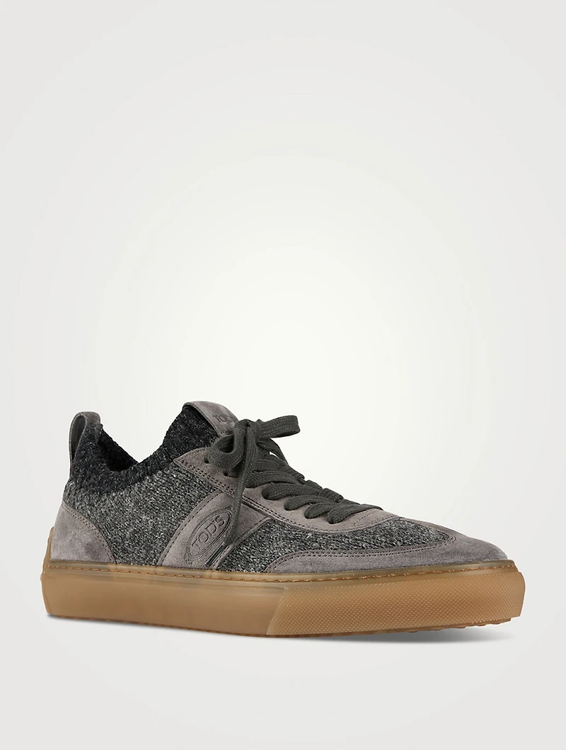 Suede Knit Sneakers