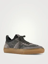 Suede Knit Sneakers