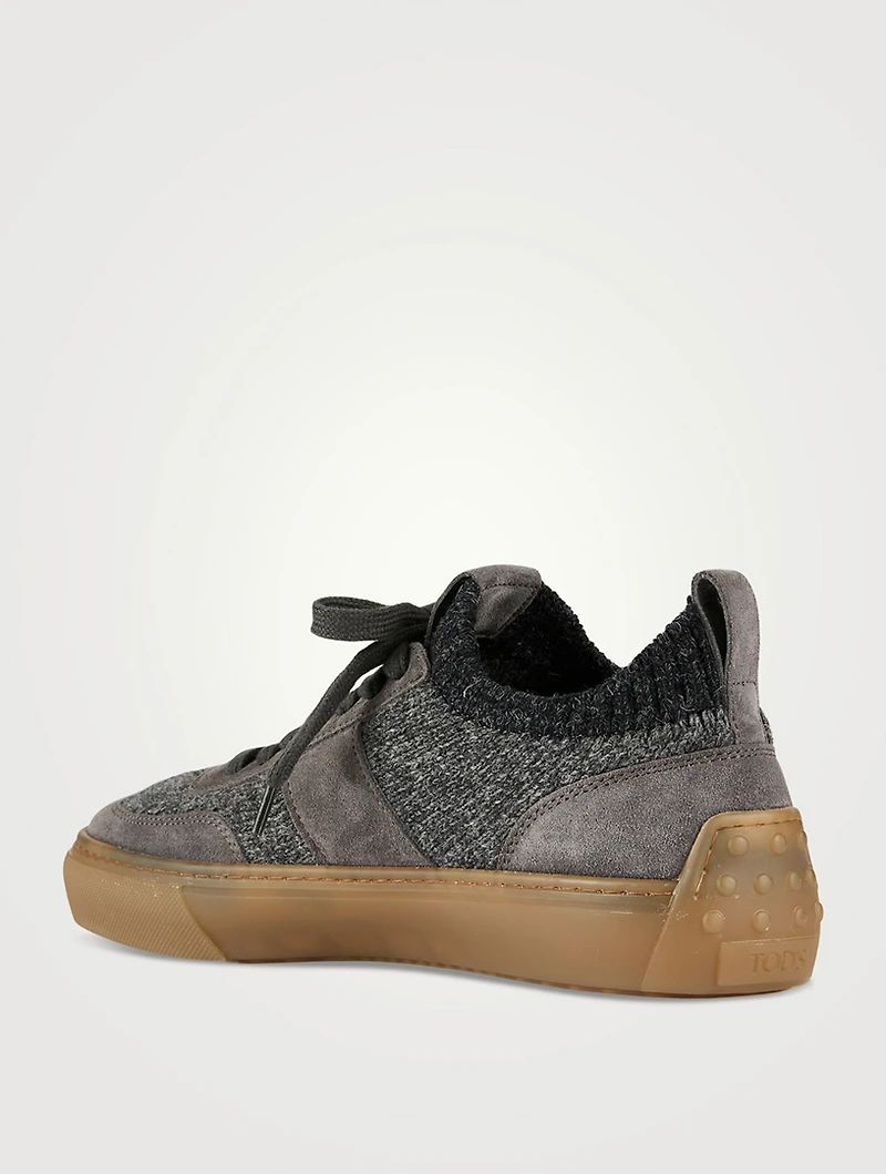 Suede Knit Sneakers