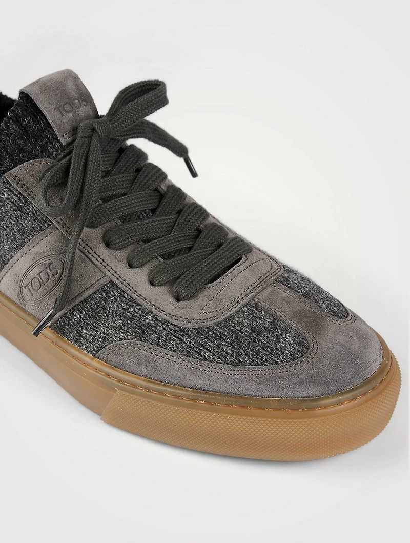 Suede Knit Sneakers