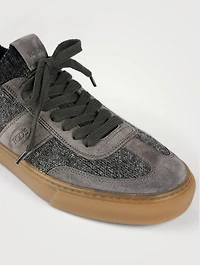Suede Knit Sneakers