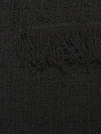 Ribbon Tweed And Velvet Guipure Midi Dress
