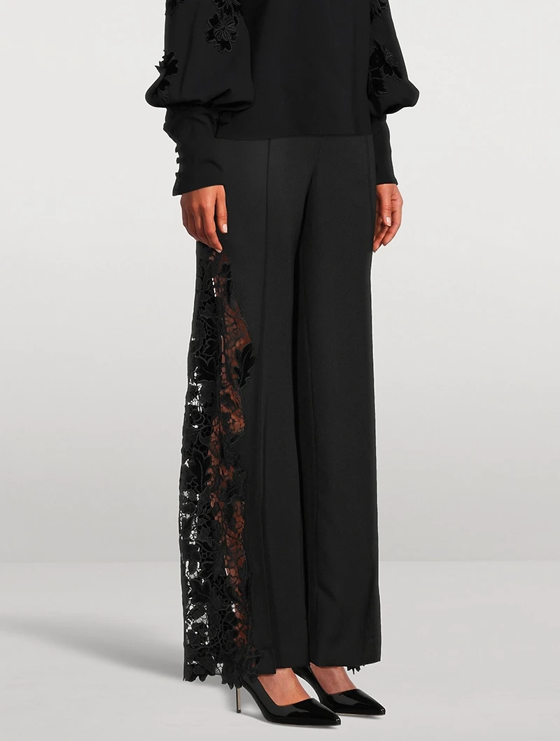 Grain De Poudre Wide-Leg Trousers