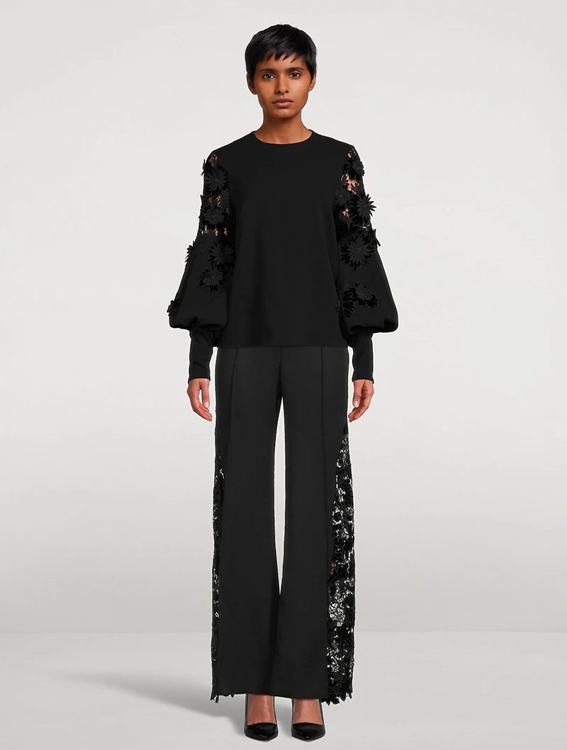 Grain De Poudre Wide-Leg Trousers