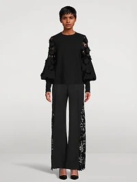 Grain De Poudre Wide-Leg Trousers