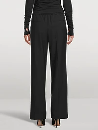 Logo-Tape Wide-Leg Trousers