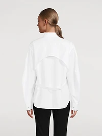 Belted Poplin Shirt