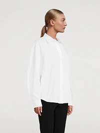 Belted Poplin Shirt