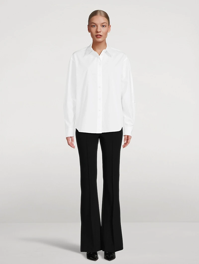 Belted Poplin Shirt