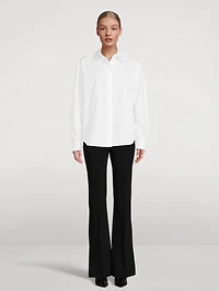 Belted Poplin Shirt