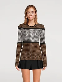 Rib-Knit Wool Sweater