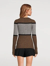 Rib-Knit Wool Sweater