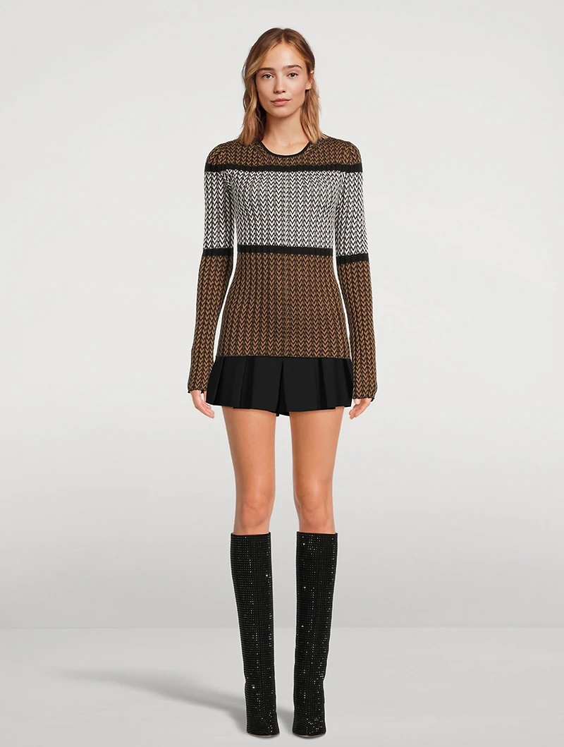 Rib-Knit Wool Sweater