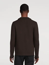 Hagen Wool And Cotton Rib Zip Sweater