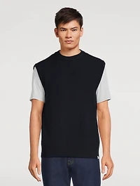 Manfred Wool And Cotton Rib Vest