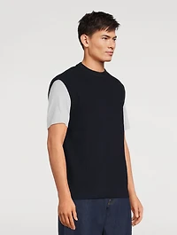 Manfred Wool And Cotton Rib Vest