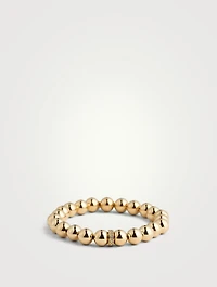 Beaded Bracelet With 14K Gold Diamond Rondelle Charm