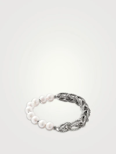 Asli Link Chain Pearl Bracelet