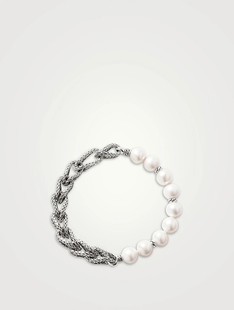 Asli Link Chain Pearl Bracelet