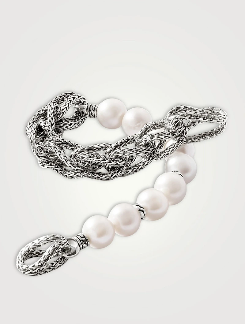 Asli Link Chain Pearl Bracelet