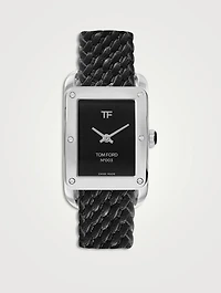 No. 003 Stainless Steel Braided Leather Strap Watch