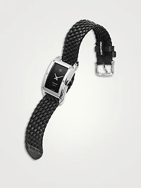 No. 003 Stainless Steel Braided Leather Strap Watch