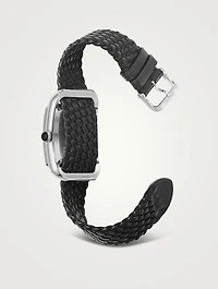 No. 003 Stainless Steel Braided Leather Strap Watch