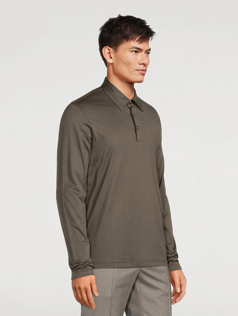 Long-Sleeve Polo