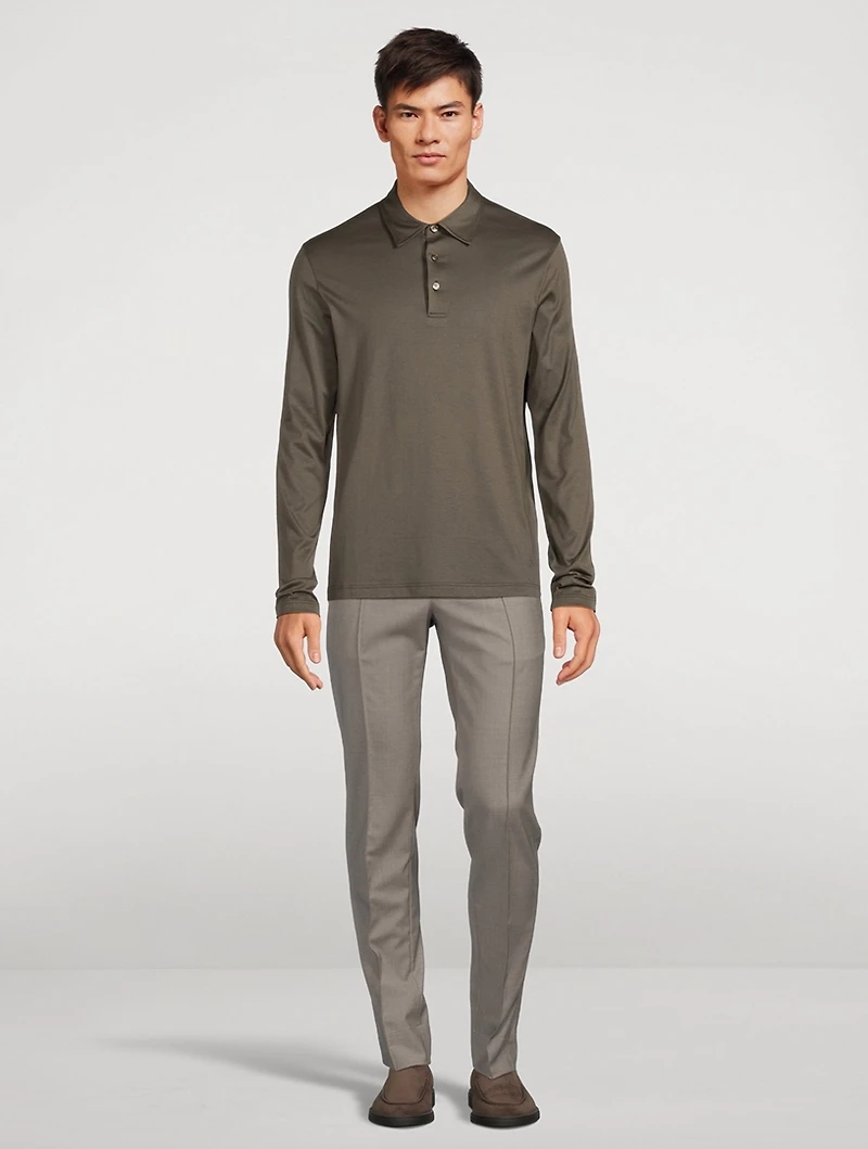 Long-Sleeve Polo