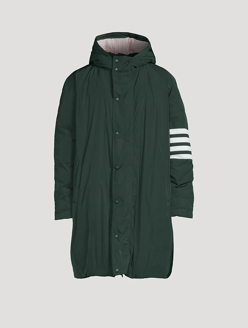 Poly Twill Down Football Parka With Hood