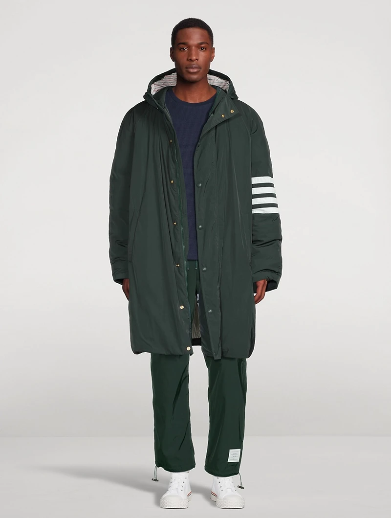 Poly Twill Down Football Parka With Hood