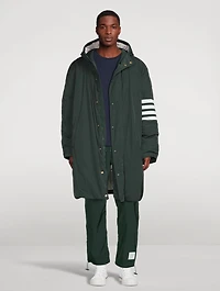 Poly Twill Down Football Parka With Hood