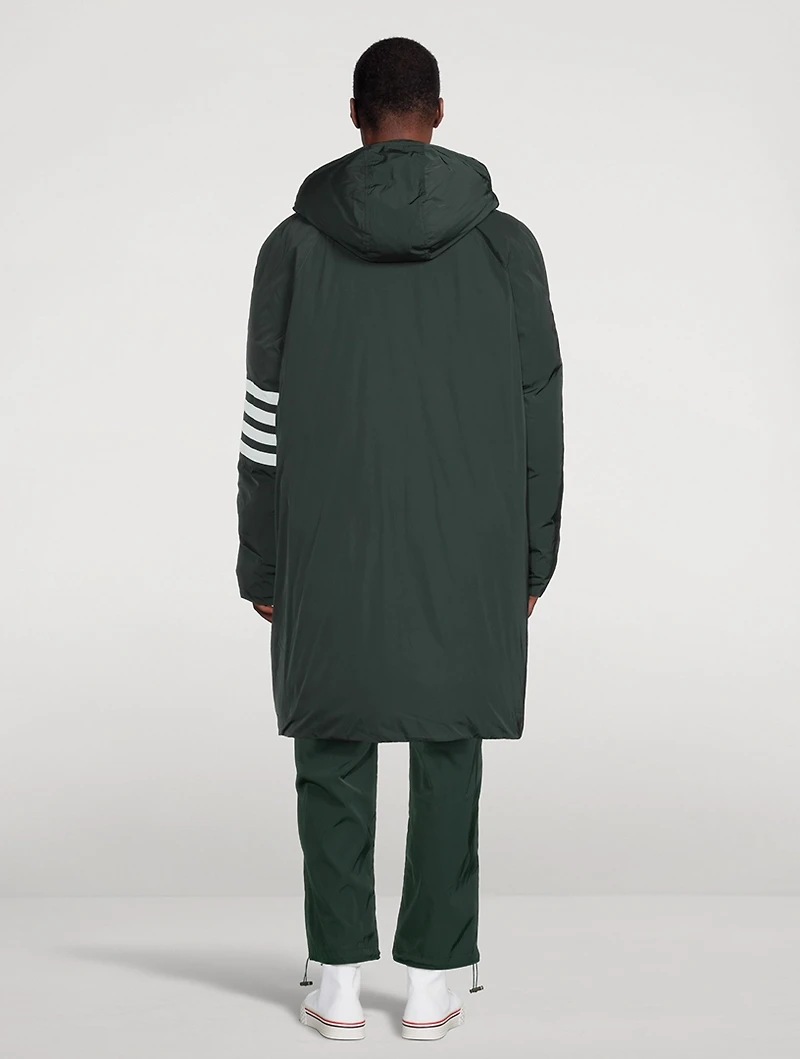 Poly Twill Down Football Parka With Hood