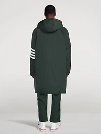 Poly Twill Down Football Parka With Hood