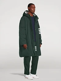 Poly Twill Down Football Parka With Hood