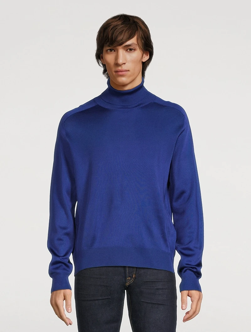 Silk-Blend Turtleneck Sweater